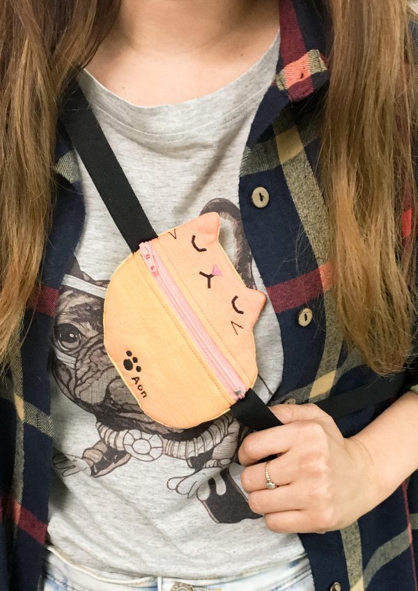 AutoSewing : Mini Crossbody Bag ( Cat ) ( Hoop Size : 13x18 cm. ) - Image 2